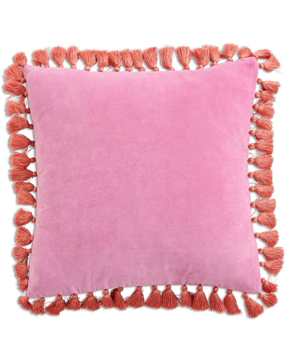 KIP & CO - Rose Bloom - Velvet Tassel Cushion