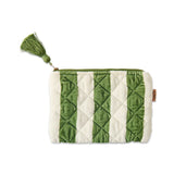 KIP & CO - Moss Stripe - Velvet Cosmetic Purse