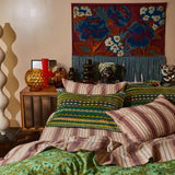 Sage x Clare - Arlette Velvet Printed Pillowase - Forest Std Single