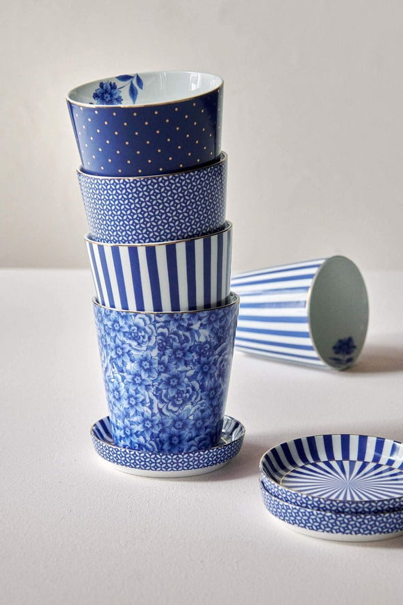 Pip Studio - Small Mug Set - Royal Tiles Blue & Tea Tip