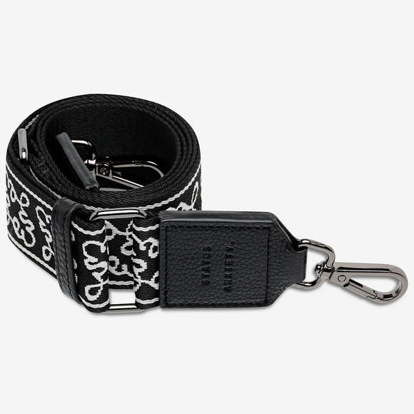 Jacquard Bag Strap - Medium - Black