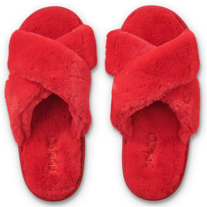KIP & CO - Womens Slippers - Cherry Red