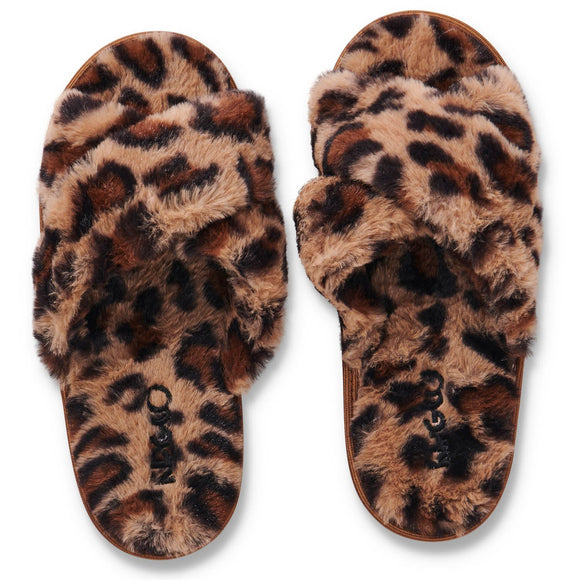 KIP & CO Womens Slippers - Natural Cheetah