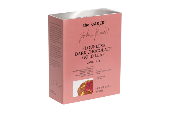 The Caker - Flourless Dark Chocolate Gold Leaf Cake Kit