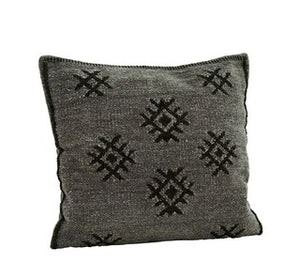 Madam Stoltz - Chenille Cushion Cover - Charcoal